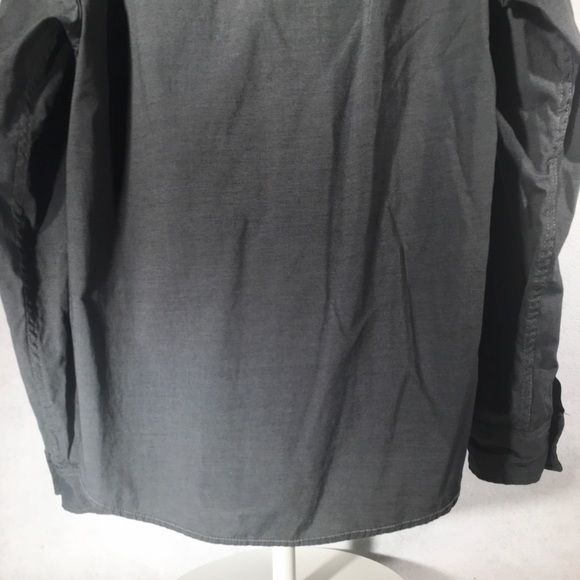 Long-sleeve slim dress shirt shiny buttons soft - Picture 3 of 6